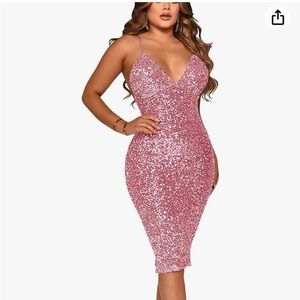 Pink Sequin Dress